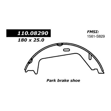 Centric Centric Premium Parking Brake Shoes, Centric Parts 111.08290 111.0829